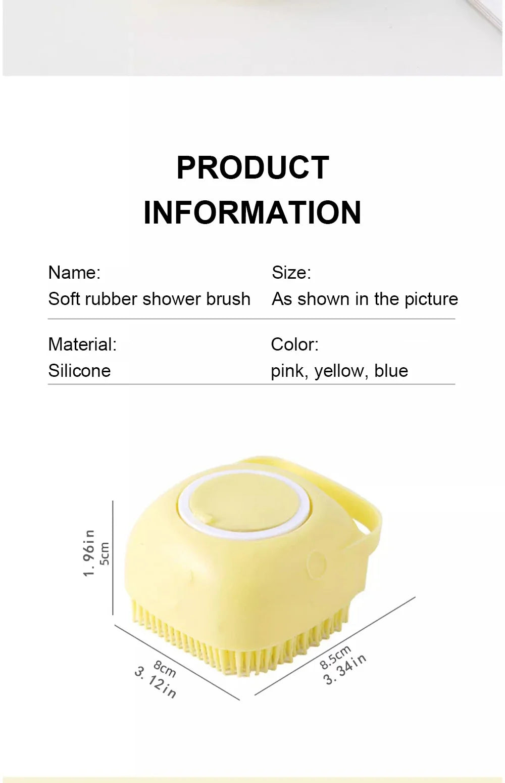 Silicone Pet Bath Massage Brush – Soft, Safe Grooming Tool for Dogs & Cats